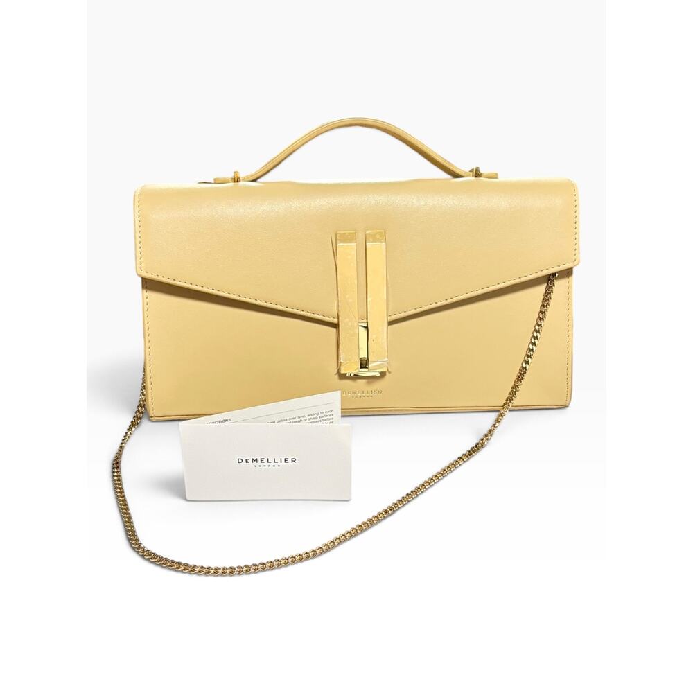 DeMellier London NEW The Vancouver Clutch Dune Smooth Leather Bag - Picture 7 of 10